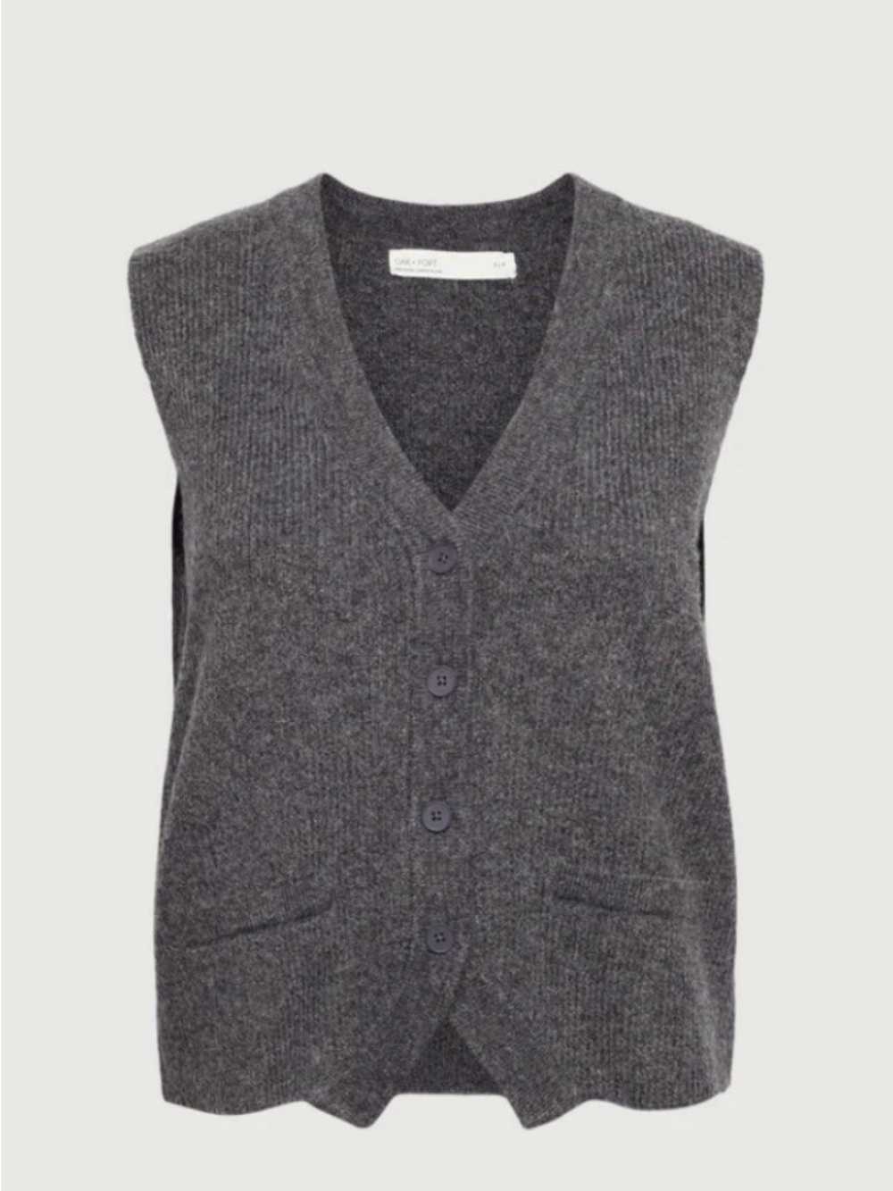 OAK + FORT Heather Charcoal Knit Vest